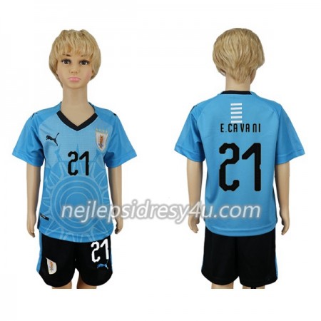 Fotbalový Dres Uruguay E.Cavani 21 Dětské Domácí MS 2018